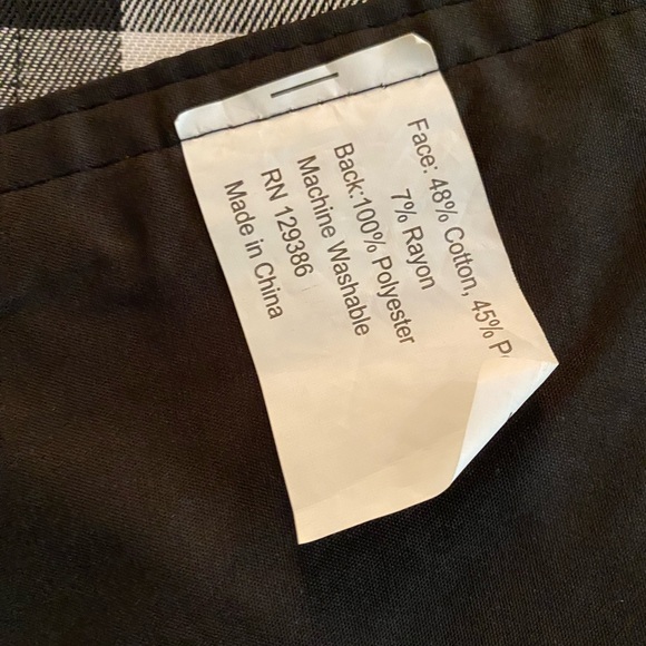 Black and White Buffalo Check Table Runner - Picture 4 of 5